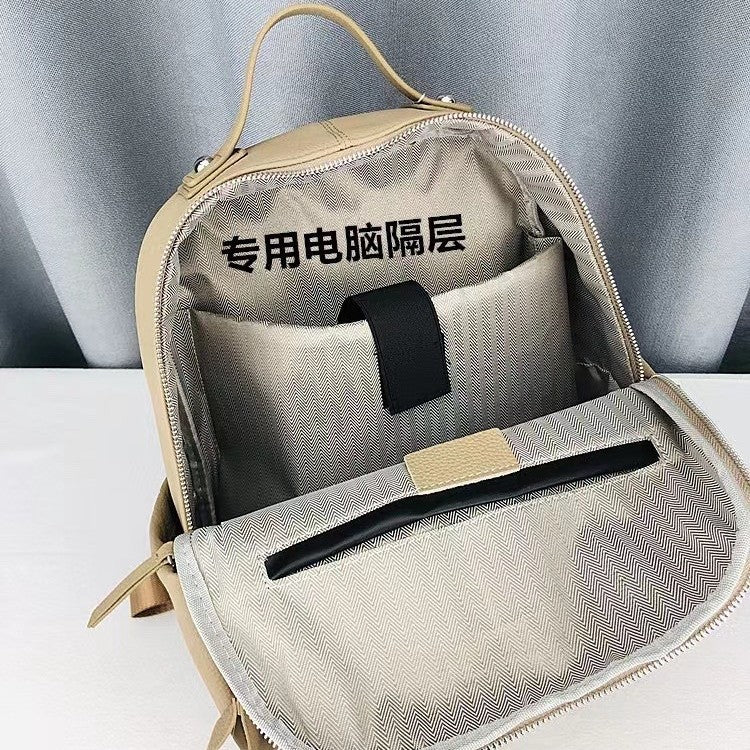 Togo first-layer cowhide backpack women's large-capacity backpack isn style school bag travel backpack computer bag for women