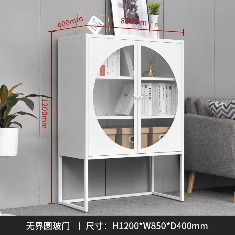 Iron sideboard storage wall storage iron cabinet kitchen living room wine cabinet modern casual tea storage drawer cabinet
