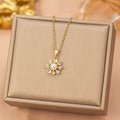 8442 pearl conch steel color necklace