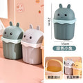 Creative desktop trash can with lid - perfect for office, home, bedroom, living room, kitchen - waste bin, sanitary bucket, tabletop paper basket