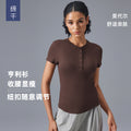 Modal yoga top - women's short sleeve, stretchy, comfortable, skin-friendly fitness t-shirt, slim fit, figure-flattering activewear top d25097