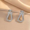 popular copper inlaid zirconium full diamond horseshoe necklace for women accessible luxuryfashioneasiest for match non-fading new arrival clavicle chain jewelry