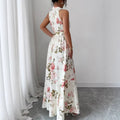 Amazon independent station export long skirt  summer new european and american cross-border women's printed sleeveless dress