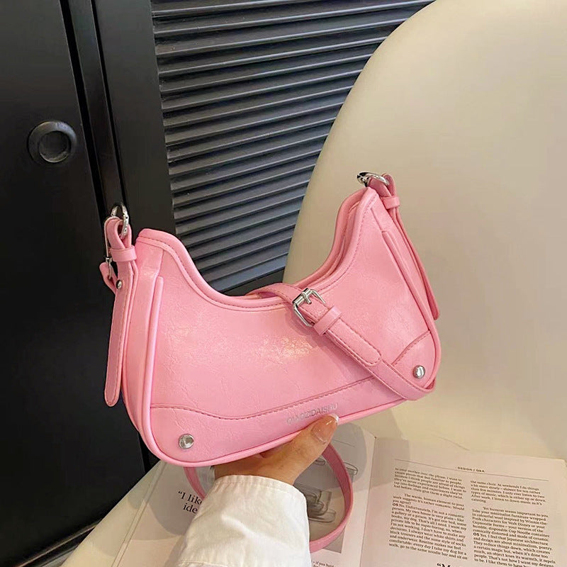 Cross-border bags bags women's high-end sense niche soft leather underarm bag chain shoulder bag trendy versatile commuter messenger bag