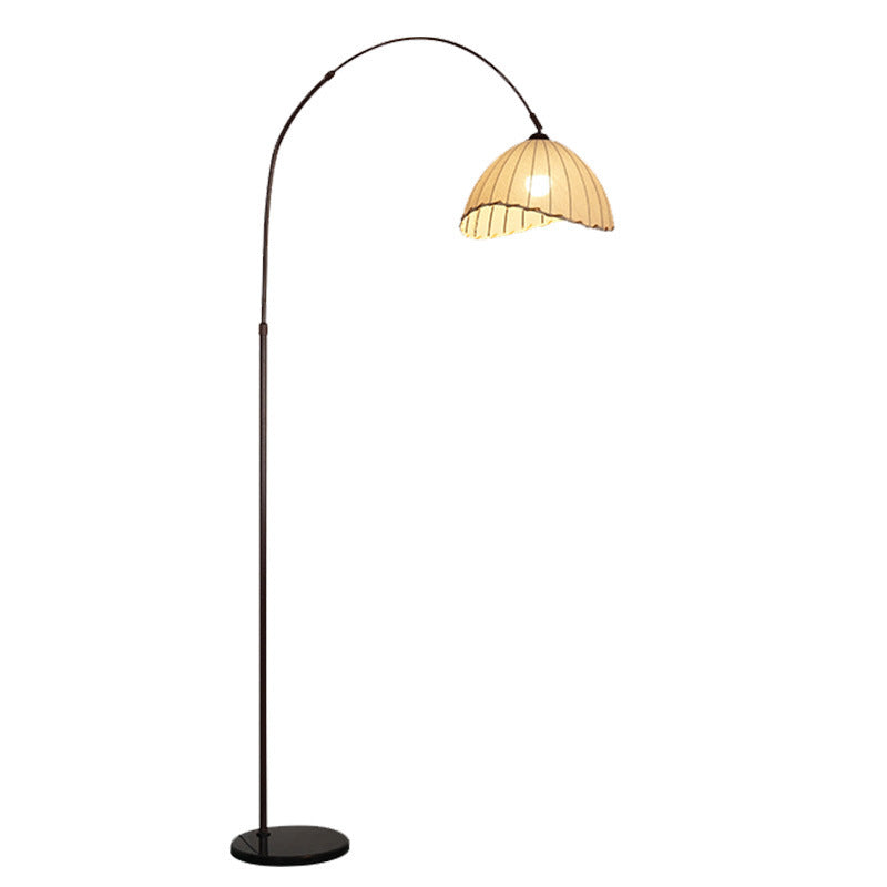 Wabi-sabi style fishing lamp new arrival art cloth cover medieval living room bedroom sofa next to corner retro atmosphere floor lamp