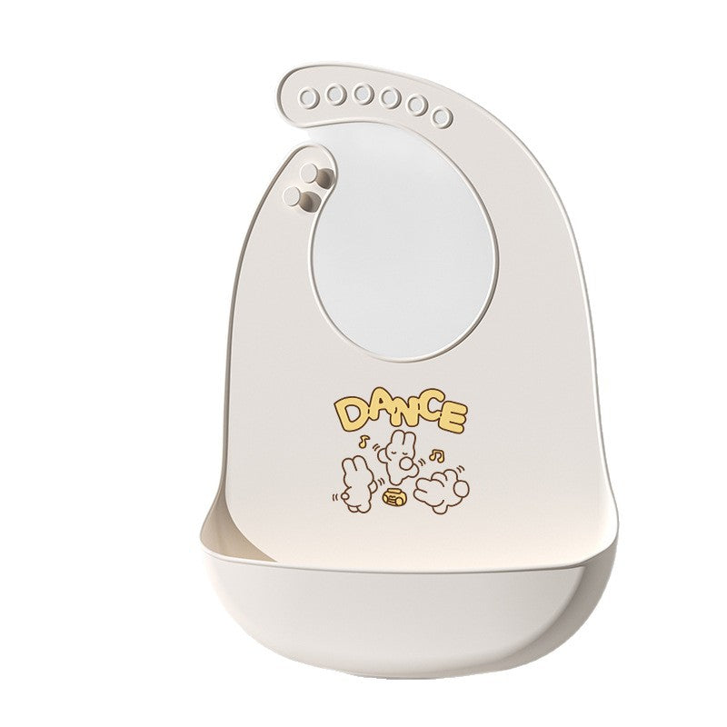 Baby silicone bibs maternal and infant products waterproofkids stereo bibs baby saliva rice pockets anti-dirty no-wash personalized