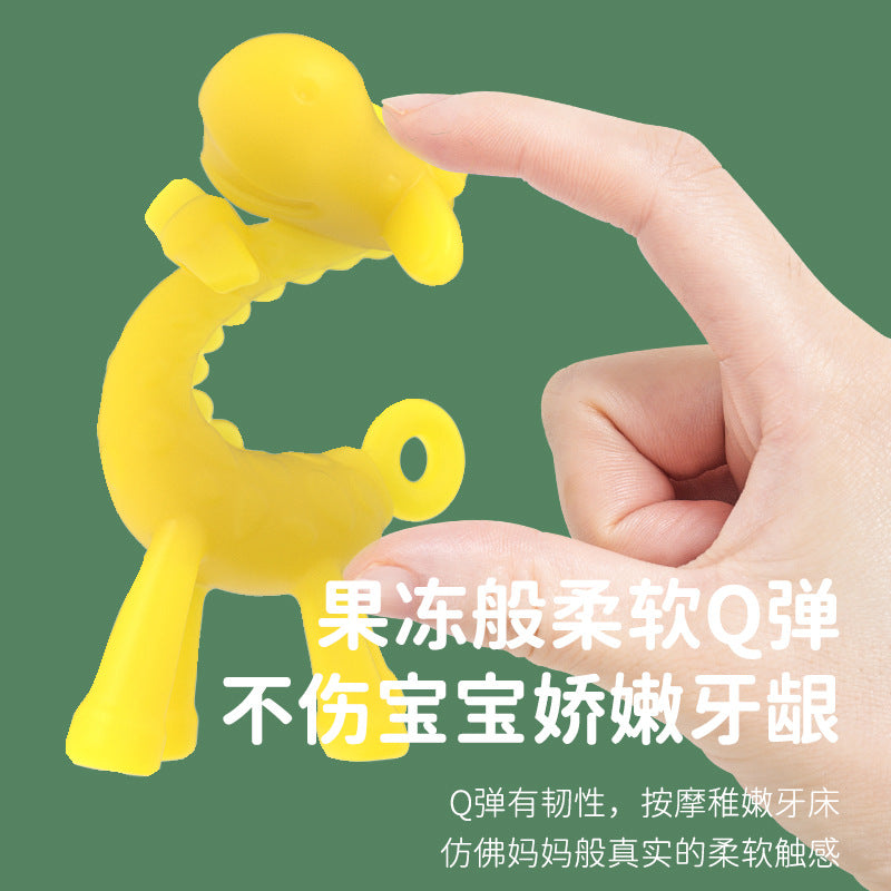 English card baby liquid silicone giraffe toothpaste safety silicone molar stick baby deer bite glue