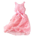 Girls' (toddler) dress, elegant party dress with 3d wavy stripes