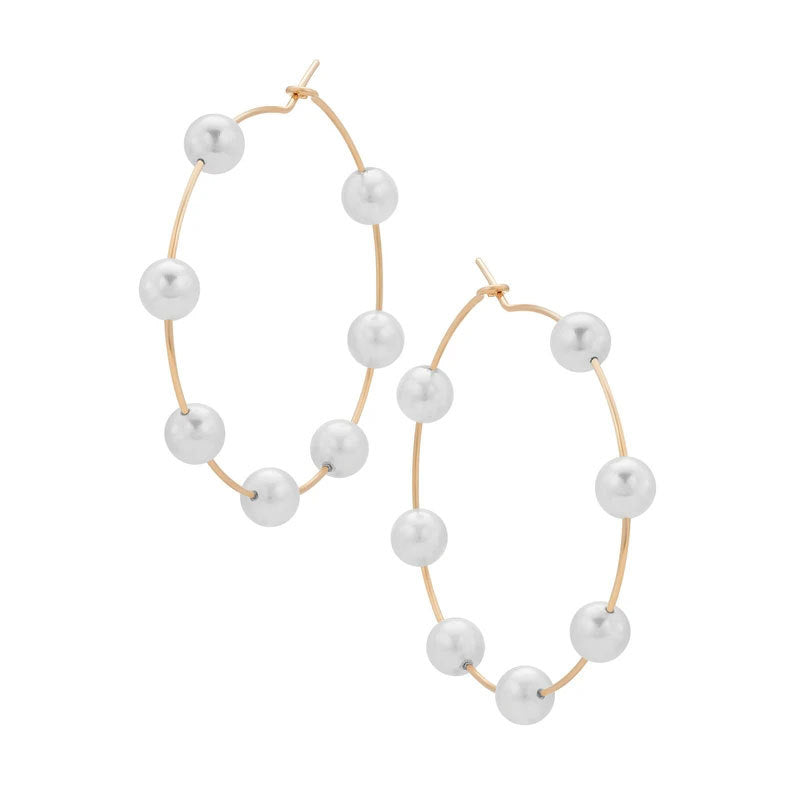 Pearl earrings wholesale european and american cross-border alloy silver jewelry women's niche rings exaggerated stylish high-end earrings
