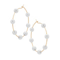 Pearl earrings wholesale european and american cross-border alloy silver jewelry women's niche rings exaggerated stylish high-end earrings