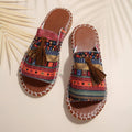 foreign trade plus size flat slippers for women,  summer new arrival, european and american style tassel beach sandals, size 43,