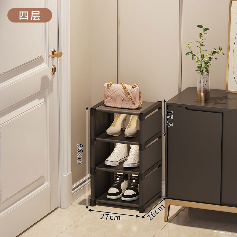 Simple shoe rack storage shoe rack multi-layer space saving door dormitory shoe cabinet household storage slipper rack rack