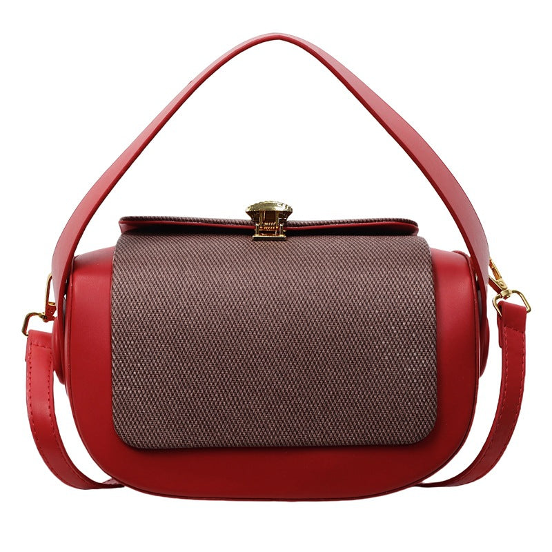 Bag women's high-end box bag 2025 new niche fashion handbag light luxury shoulder bag retro messenger bag