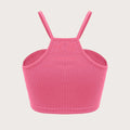 european and american women's clothing  fall/winter new collection: slim-fit, ultra-short, heart-shaped circle sleeveless tank top - versatile top