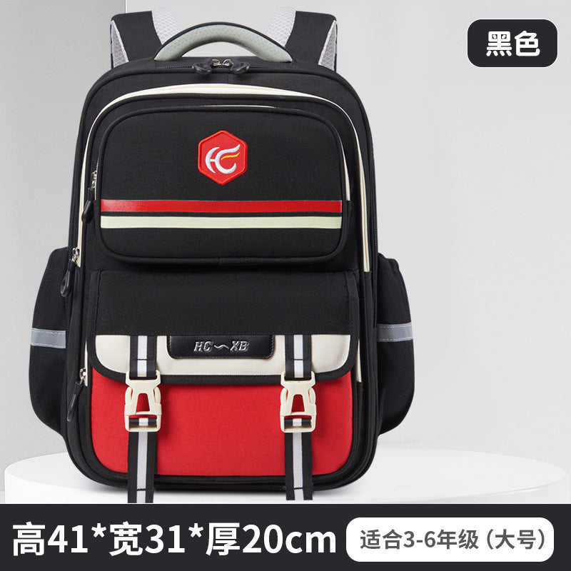 New british style elementary school backpack - large capacity, grades 1-6, boys & girls, lightweight, spine-protecting, wholesale