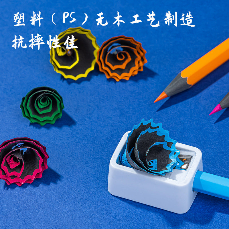 Deli 7073 Color Pencil Oil Erasable Color Pen Painting Pen Hexagonal Rod Eraser Head Color Pencil Painting Pen