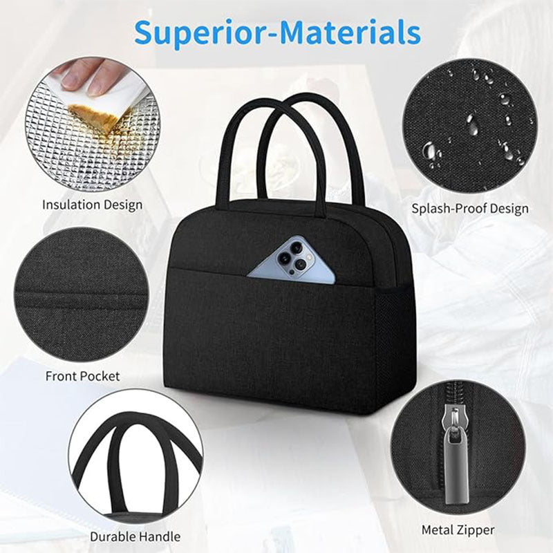 lunch box bag, thermal insulation bag, bento handbag, thickened aluminum foil lunch, special for office workers and students, fresh-keeping, cold-keeping and waterproof.