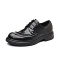 Genuine leather hand-crafted texture dress shoes for men - formal, casual, business, office, work, soft sole, wedding, groom shoes