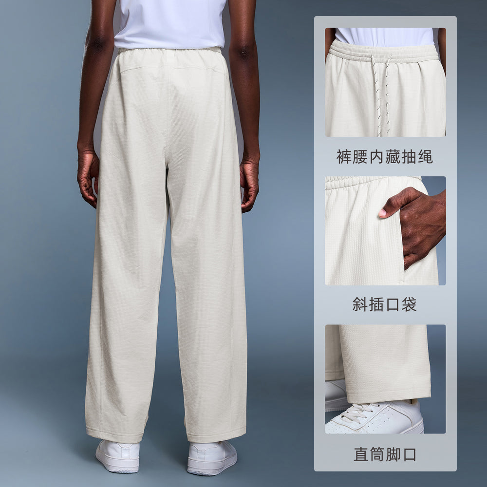 Autumn windproof warm casual pants high waist drape loose straight leg trousers versatile commute sports long pants women's d25167