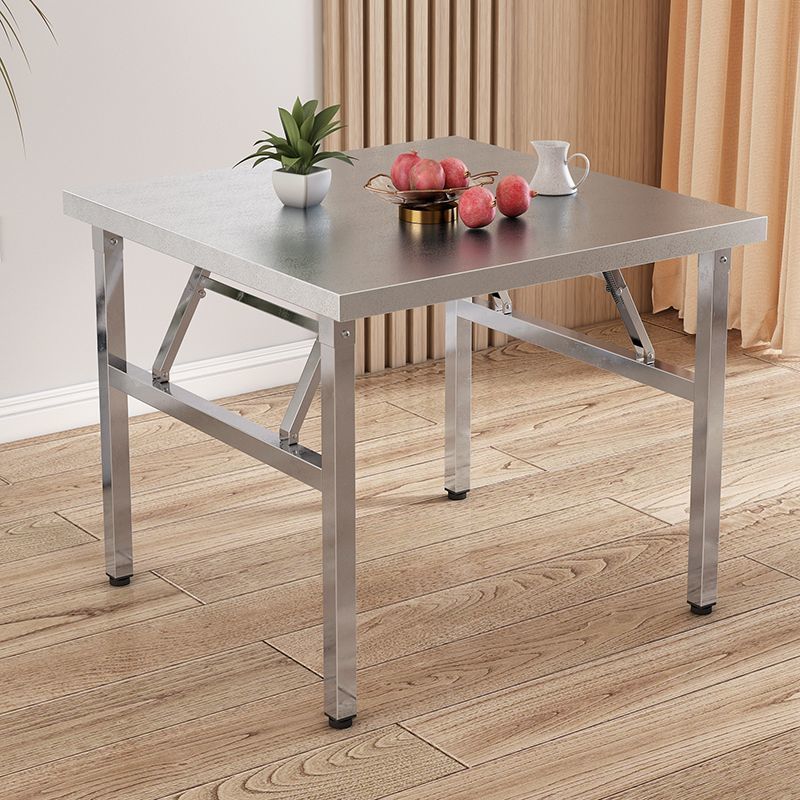 Thickened stainless steel foldable tablefor home bench table commercial rectangular outdoor barbecue stall portable dining table