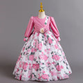 Ready-to-ship wholesale children's princess dresses, floral chiffon formal dresses, baby girl model runway dresses, kids' dresses