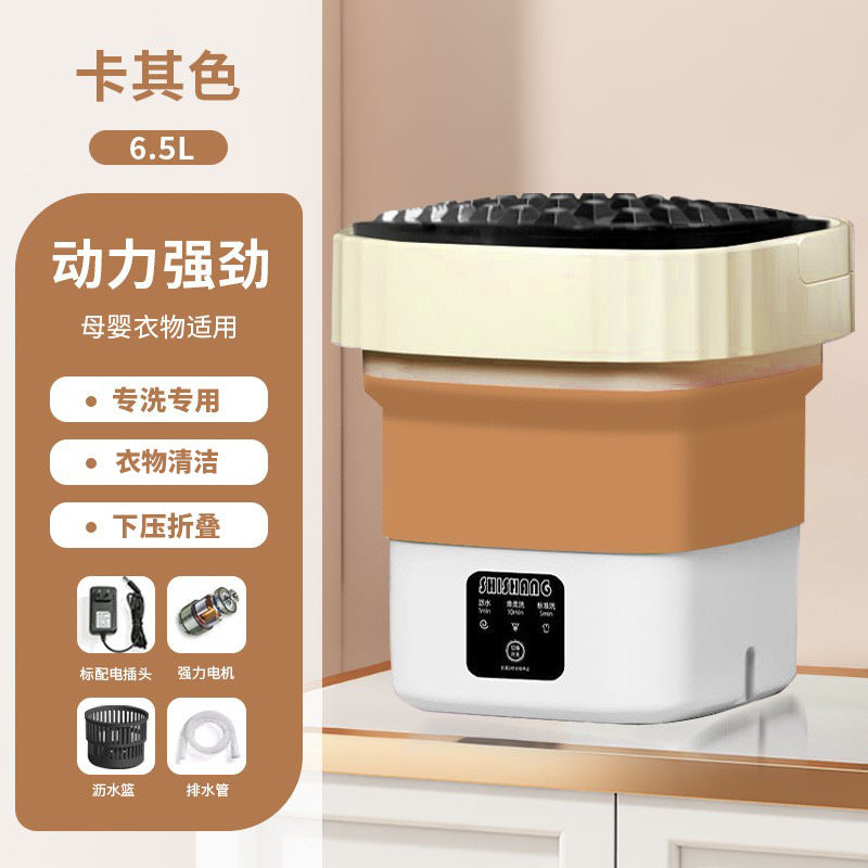 Portable foldable washing machine automatic baby dormitory special socks washing handy gadget portable foldable automatic cleaning