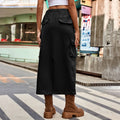 European and american cross-border e-commerce women's apparel: new heavy-duty drawstring design denim work skirt/utility skirt for independent websites and