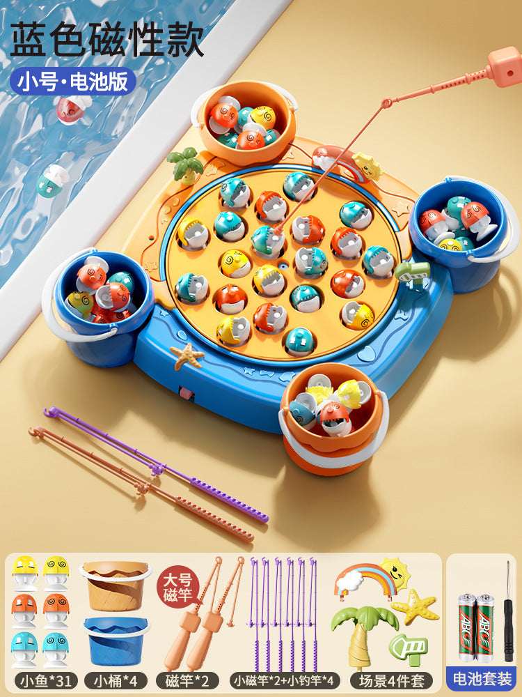 Electric magnetic fishing game - early education, educational, musical, interactive pretend play toy for boys and girls - wholesale gifts