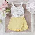 european and american summer new girls' skirt-pants set: camisole tank top with skirt-pants and belt three-piece outfit