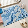 dropshipping oil painting style marble diatom mud bathroom non-slip foot mat water-absorbent quick-drying floor mat