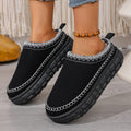 autumn new arrival: slip-on, plus-size, chunky sole, comfortable, warm, ethnic style, half-slipper, warm, export, cross-border wholesale