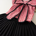 Girls' summer outfit  new style kids short-sleeve t-shirt pleated skirt two-piece set baby girl skirt pants chic cross-border