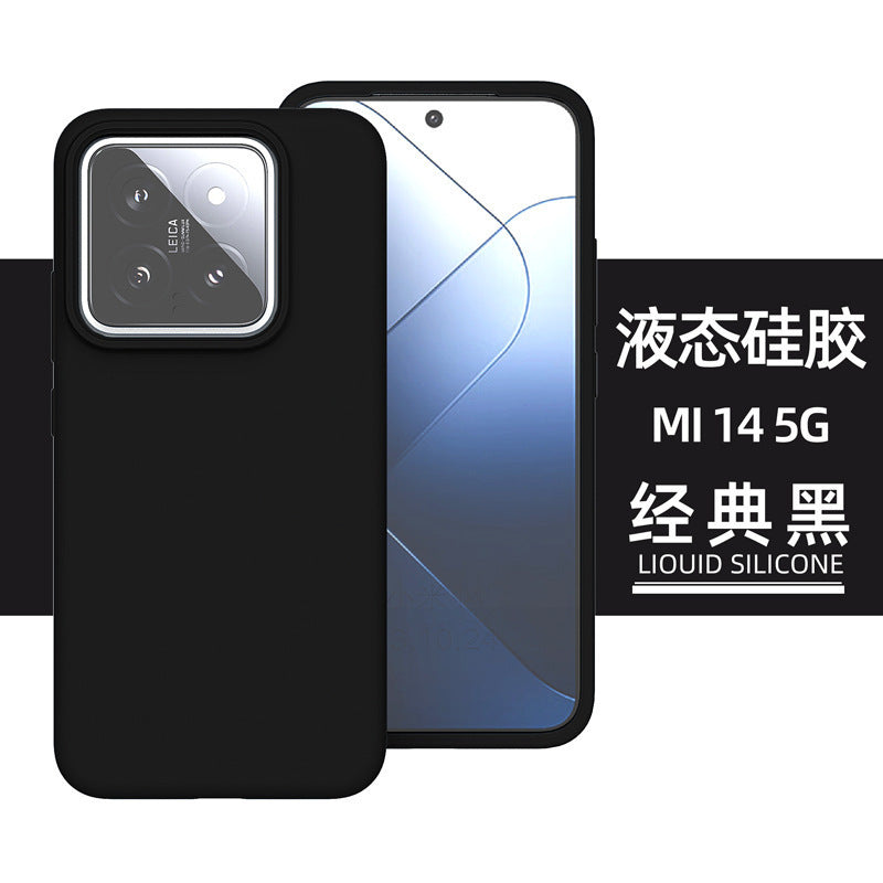 Official xiaomi 17 liquid silicone solid color phone case, new redmi k70 shockproof soft shell protective cover 16u
