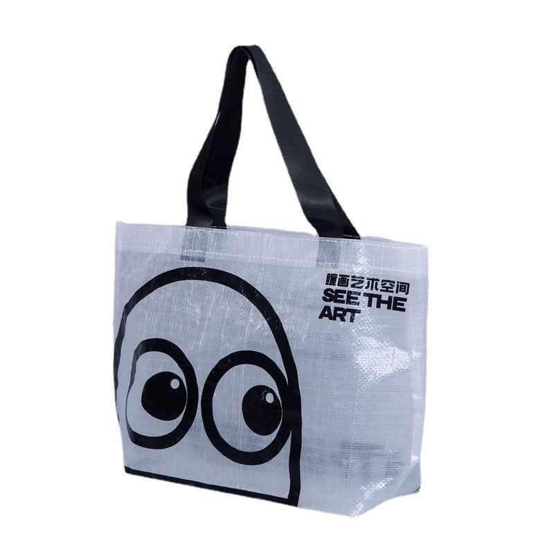 Size Transparent woven tote bag Wholesale clothes activities Eco-friendly shopping gifts Snakeskin bags Make logo