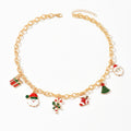 Christmas party necklace wholesale fashionstylishfashion cartoon drip oil santa candy women's clavicle chain