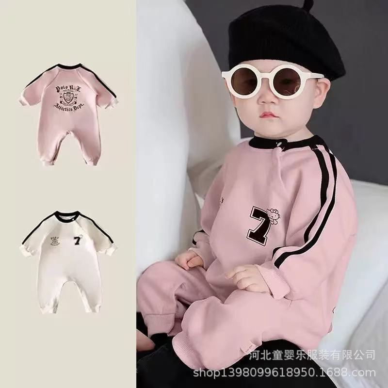 Baby boy spring/autumn casual outing clothes newborn romper outerwear crawling suit baby long-sleeved single-layer bodysuit