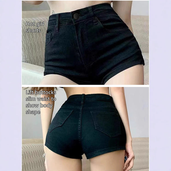 American hot-selling black Spice Girl denim shorts, new sweet and spicy European and American style comfortable denim shorts, women's tide