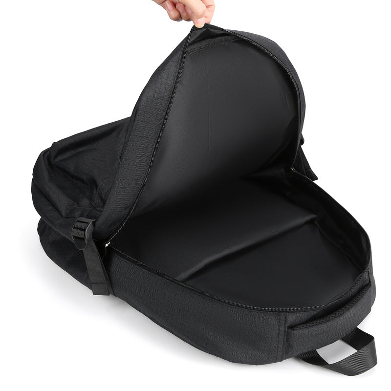 Cross-border new fashion casual backpack trend large capacity junior high school student schoolbag lightweight simple travel backpack