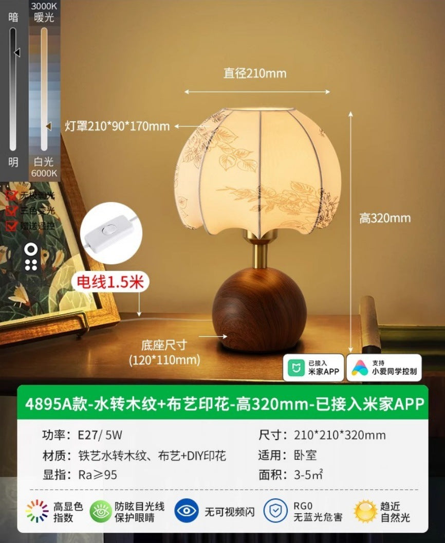 Table lamp 2025 new living room study decoration creative French retro atmosphere bedroom bedside night light 1