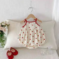 Summer lightweight romper - newborn baby outfit - stylish suspender bodysuit - sleeveless onesie