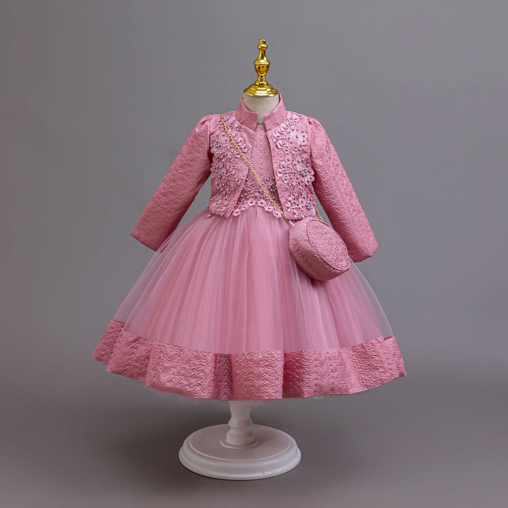 New foreign trade set: three-piece children's formal dress, lace princess dress, piano performance dress for girls, kids dress