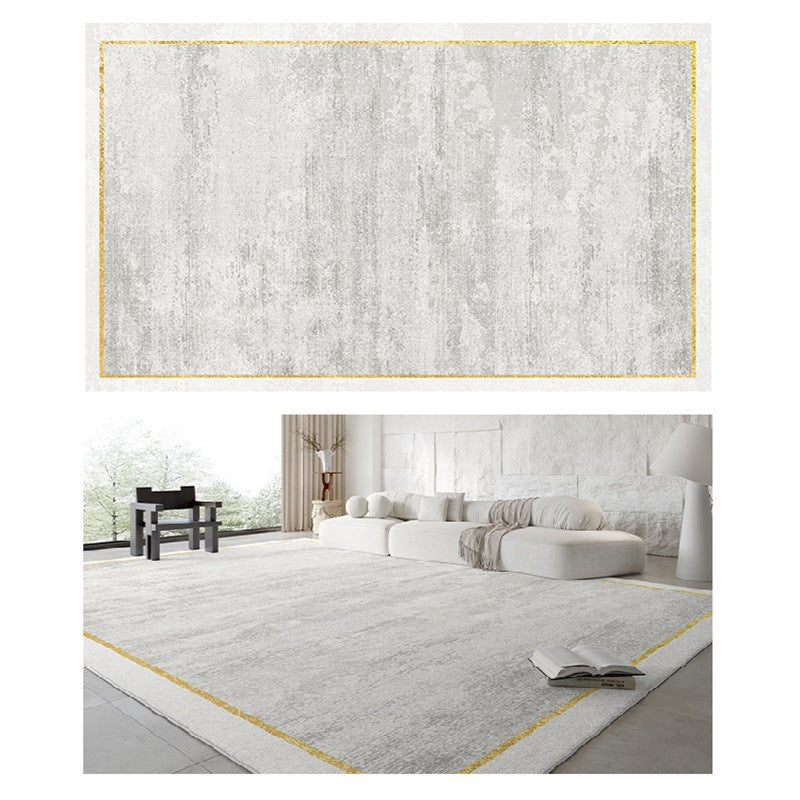 Carpet living room no-wash and wipeable accessible luxury italian normcorecasual gray sofa coffee table floor mat full floor large area