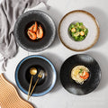 Japanese-style ceramic straw hat plate - hotel & restaurant pasta plate, large soup plate, home dinner plate, display plate - wholesale