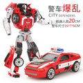 Kids' alloy transforming robot fire truck series: autobots, helicopters, police cars, and motorcycle model toys