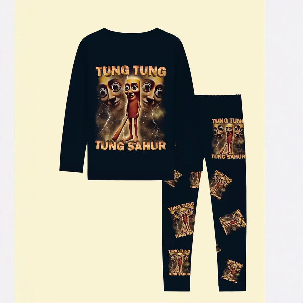 wholesale: girls' long-sleeved pajamas (set) - lightweight spring/autumn styles for toddlers and big kids