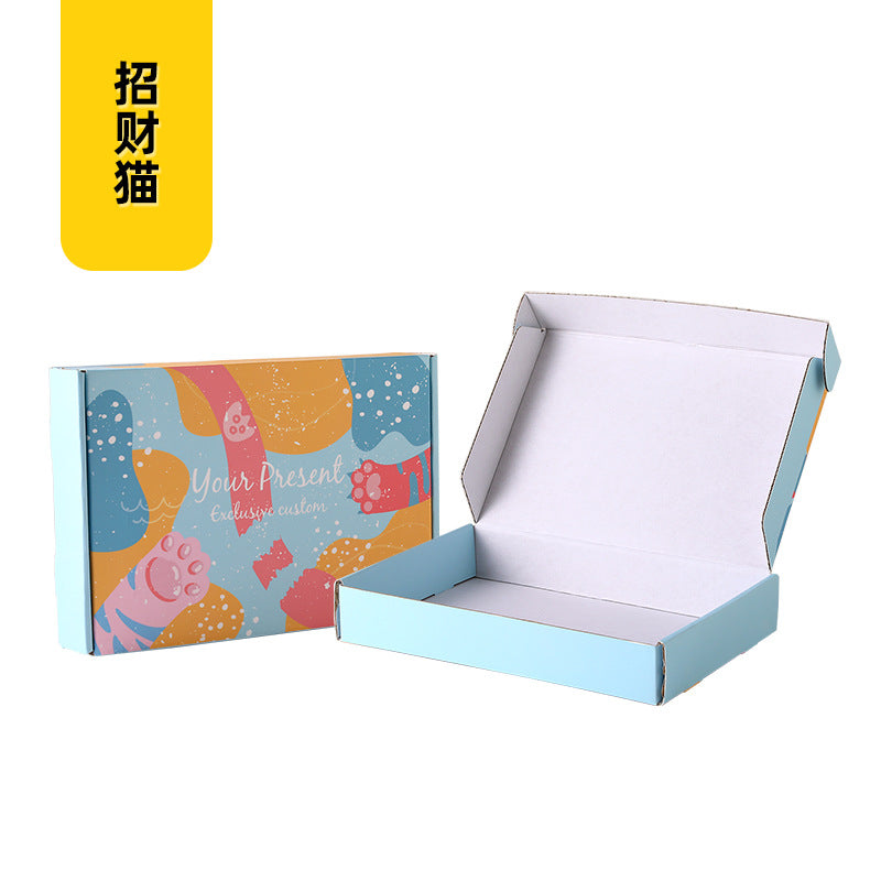 Airplane box spot pet underwear clothing corrugated packaging courier box Hanfu wearing armor color carton customization