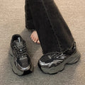 Retro student lightweight heightenedthick sole sneakers for women 2026 summer new arrival hong kong style showing small casual dad shoes
