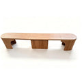 Custom solid wood veneer dining table - extendable, foldable, light luxury style - ideal for export, restaurants, and home use - mdf round table, minimalist dining table