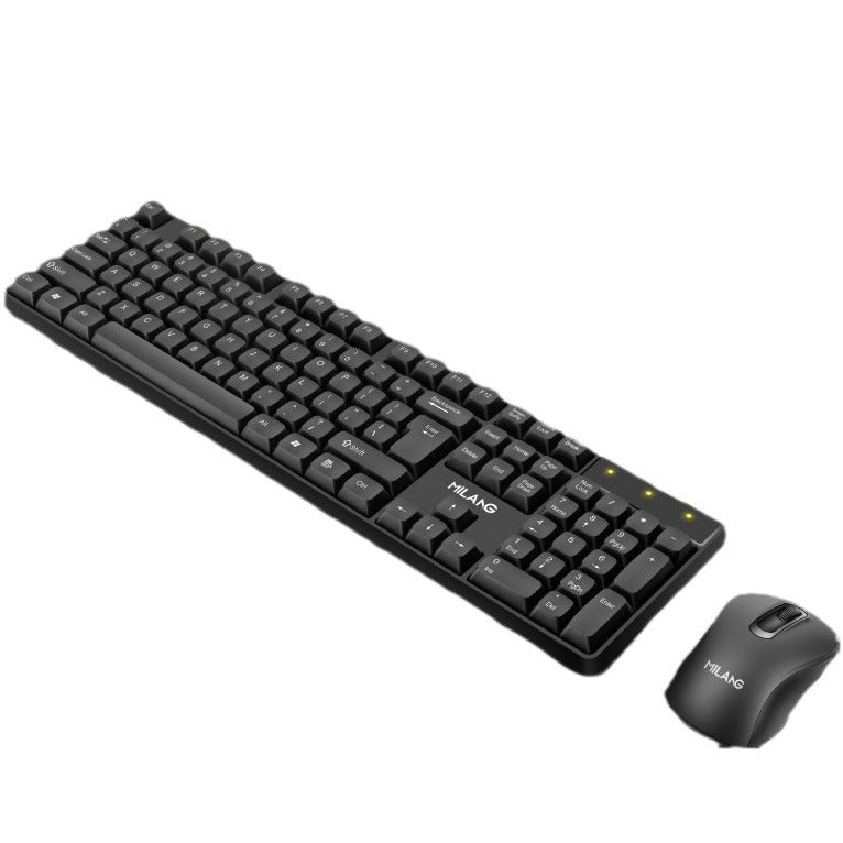 W550 black wireless keyboard and mouse combo, 2.4g, universal for desktop, laptop, all-in-one pc, office use - mila