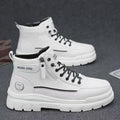 Boots for men 2025winternew arrival high-top casual white sneakers leather thick soleworkwear boots for men